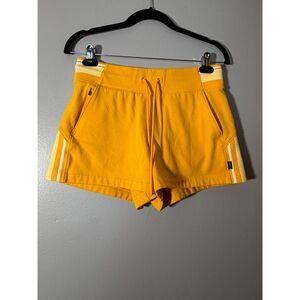 Athleta Shorts Small Yellow Athletic Drawstring Lounge Pocket Active Women